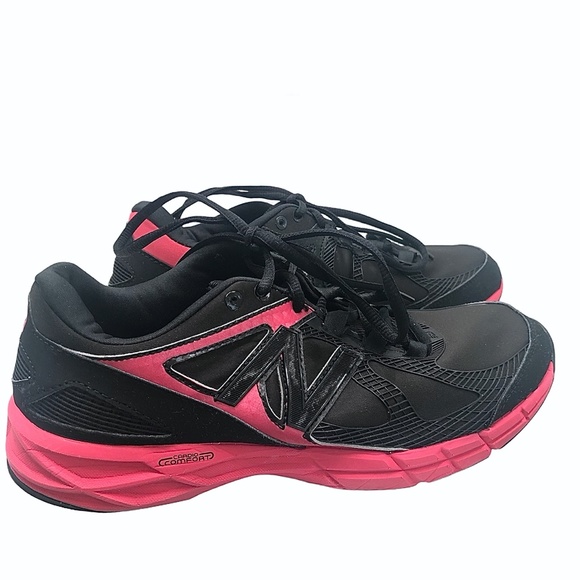 NEW BALANCE 877 WALKING SHOE BLACK & PINK SIZE 8.5 - Picture 4 of 16